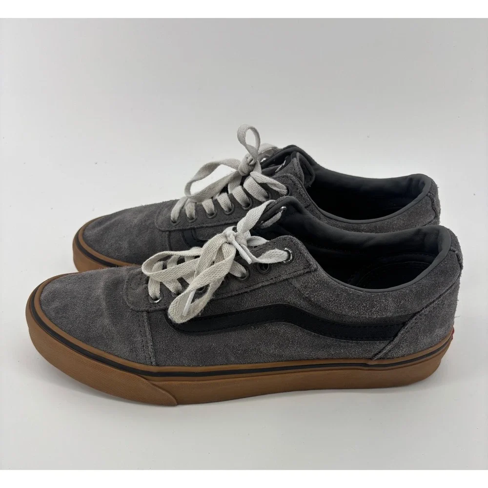 Vans Ward Low Top Sneakers Men's 10 Grey Gum Suede Skate Shoes
